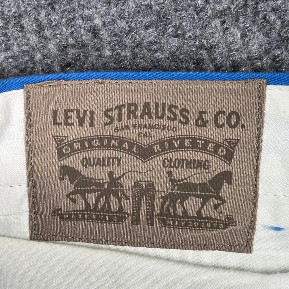 Levi Strauss & Co Mens Chino Pants Cobalt Blue Twill W34 L32 Straight Leg